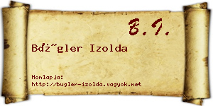 Bügler Izolda névjegykártya